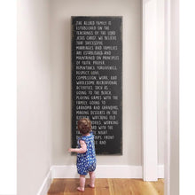 Load image into Gallery viewer, Family Proclamation Personalized Pano (Canvas Wrap)