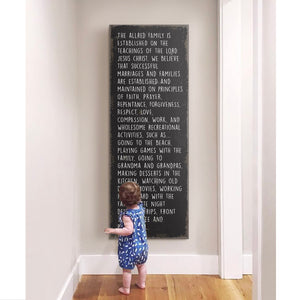 Family Proclamation Personalized Pano (Canvas Wrap)