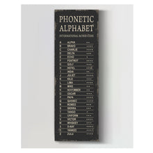 Load image into Gallery viewer, Phonetic Alphabet (Canvas Wrap)